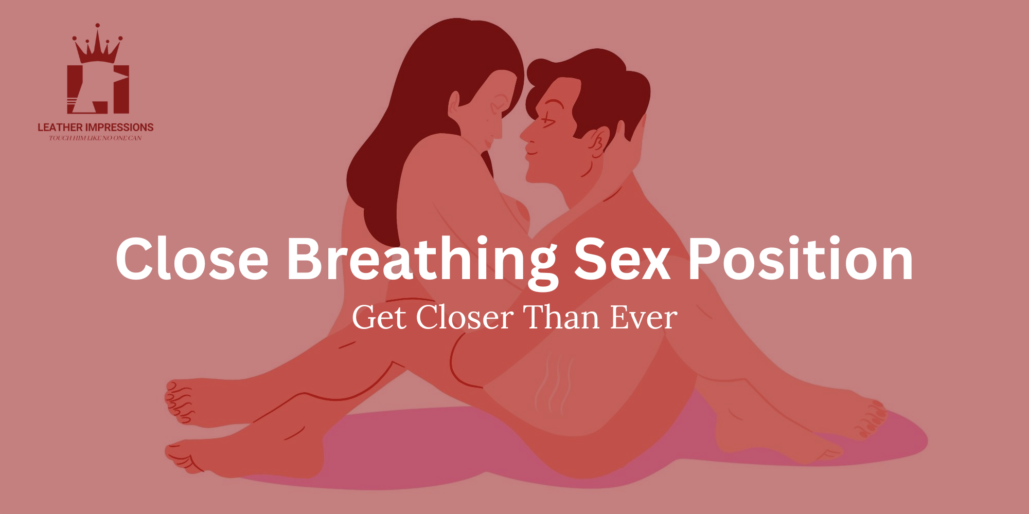 Illustration of couple in a close breathing sex position 