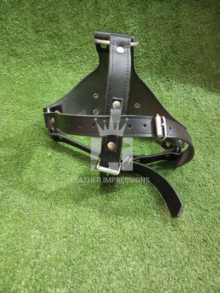 leather muzzle, bondage muzzle, leather bondage muzzle