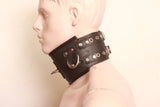 Leather Posture Collar, Leather Bondage Collar