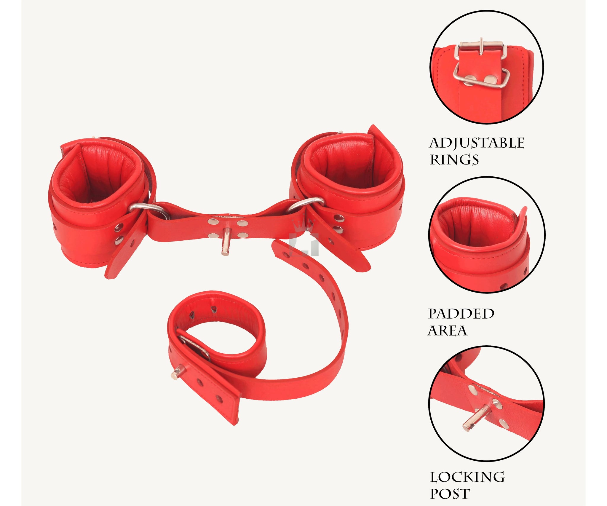 Leather BDSM Cuffs, Leather Handcuffs