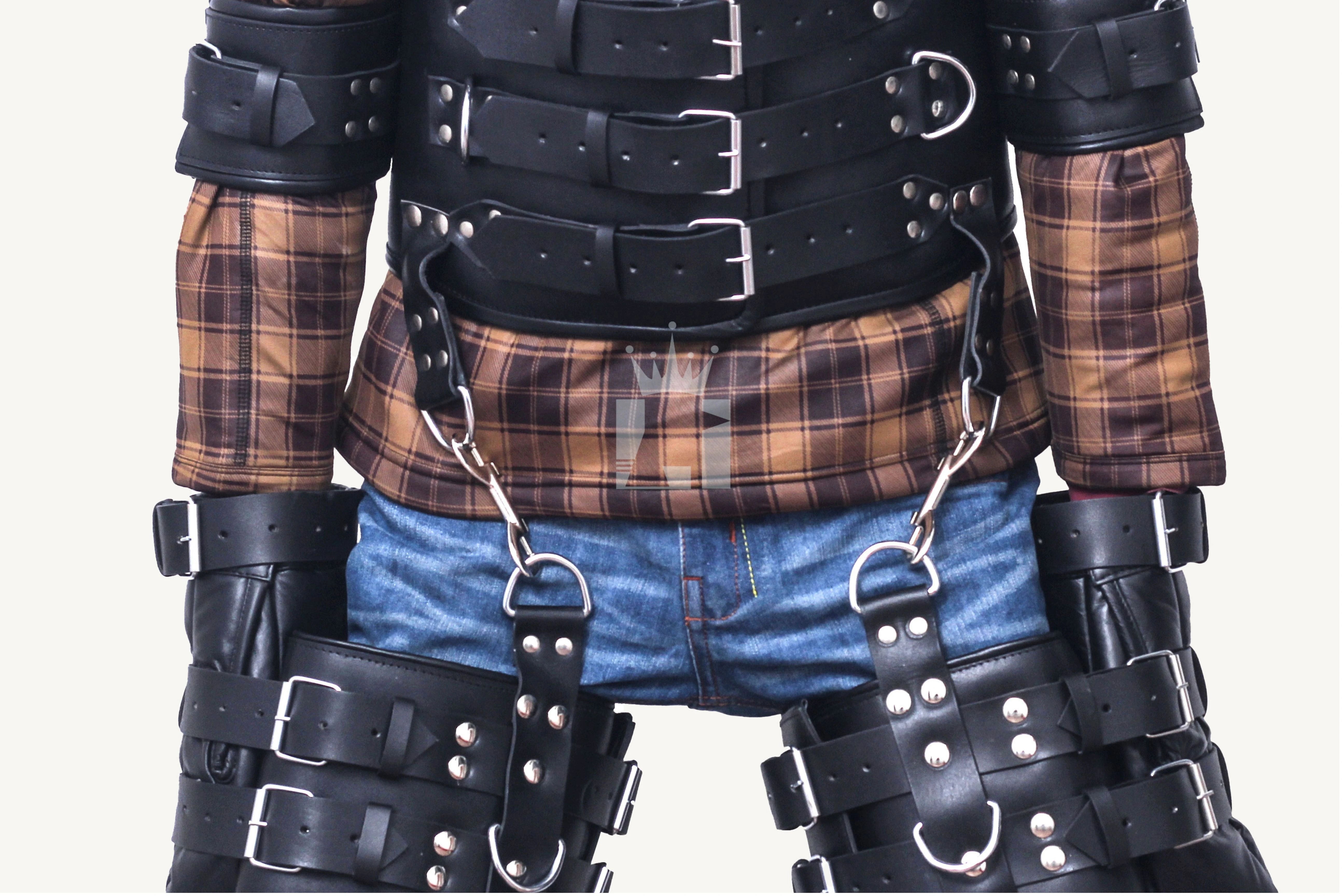 Black Leather Waist Belt Tassel Belly Dance Rave Party Cosplay Bondage BDSM NWT black Leather Waist Belt Tassel Dance Rave Cosplay Bondage  main image 2
