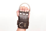 leather bondage cuffs, suspension cuffs, suspension wrist cuffs