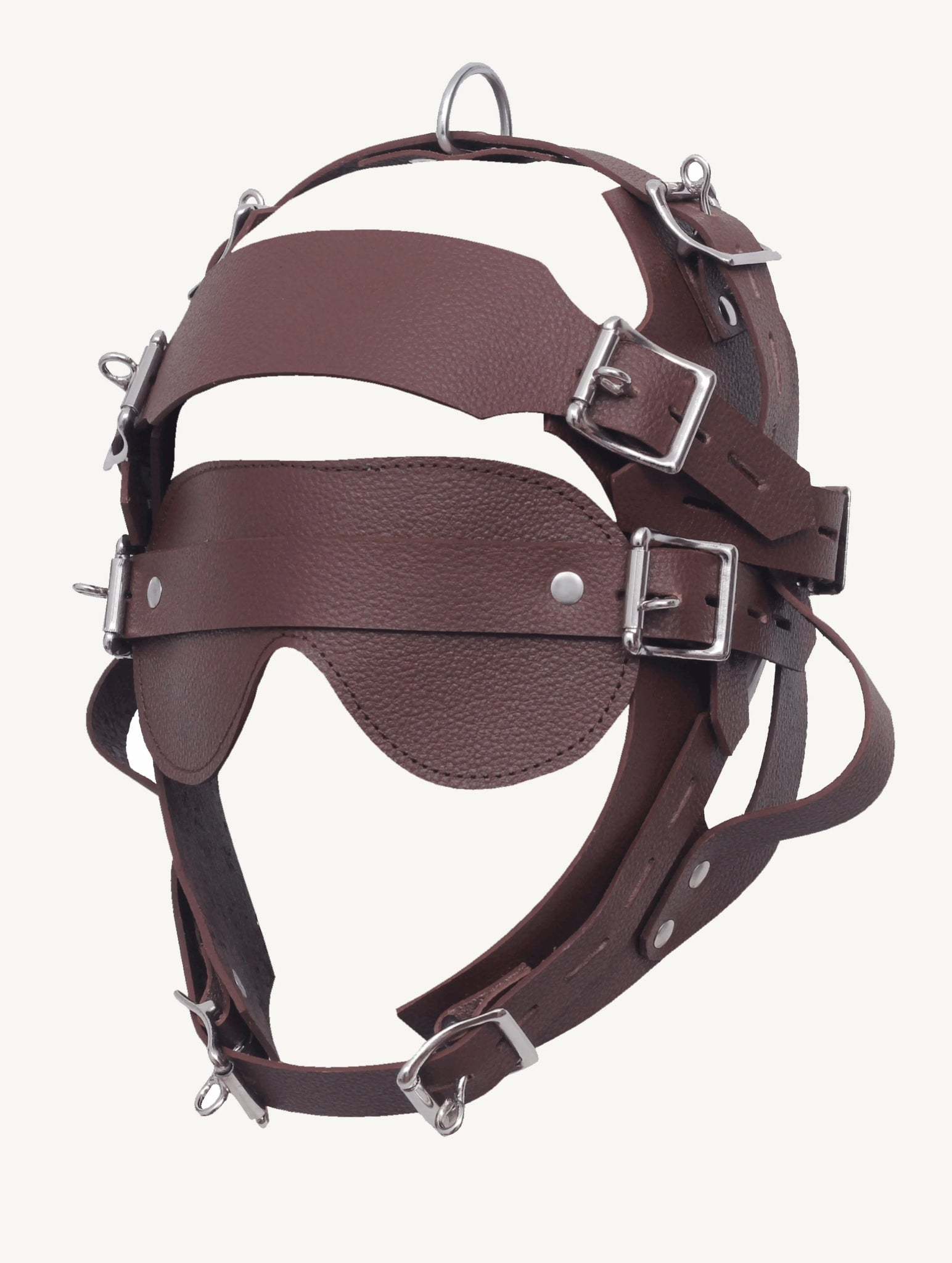 Leather Bondage Muzzle, Bdsm Leather Bondage Muzzle
