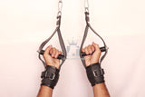 leather suspension cuffs, wrist suspension cuffs