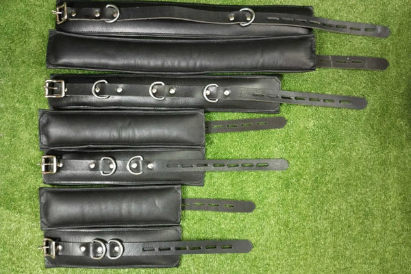 Leather Bondage Handcuffs, Leather Handcuffs,