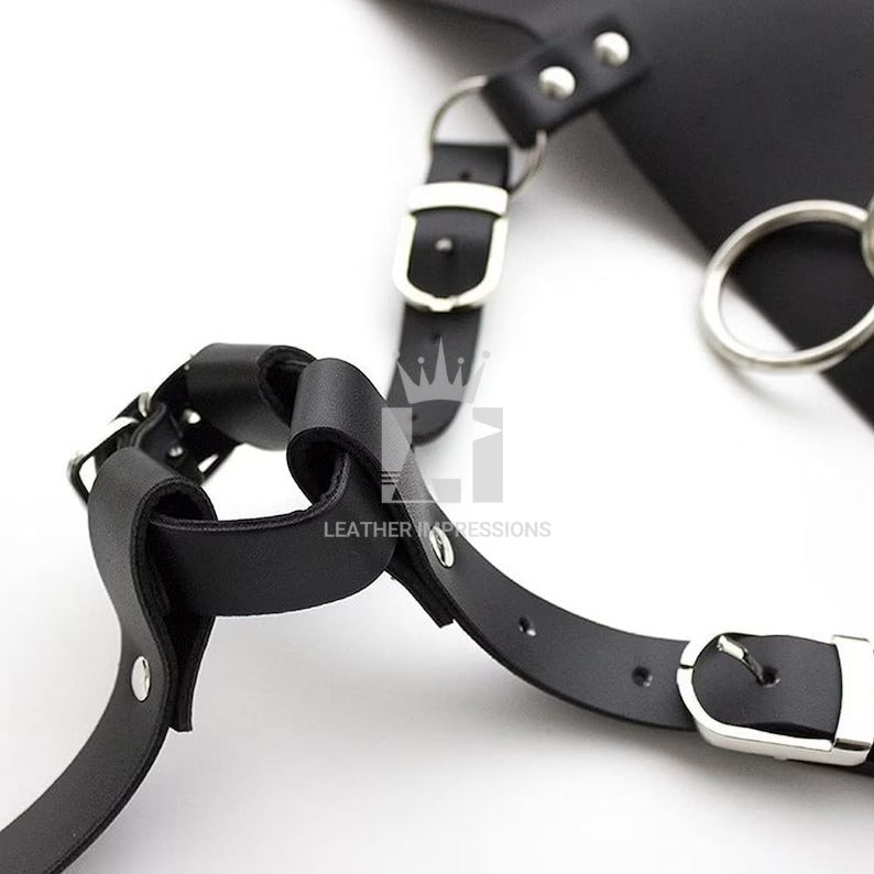 leather forceful orgasm belt, leather orgasm belt, leather belt, forced orgasm belt