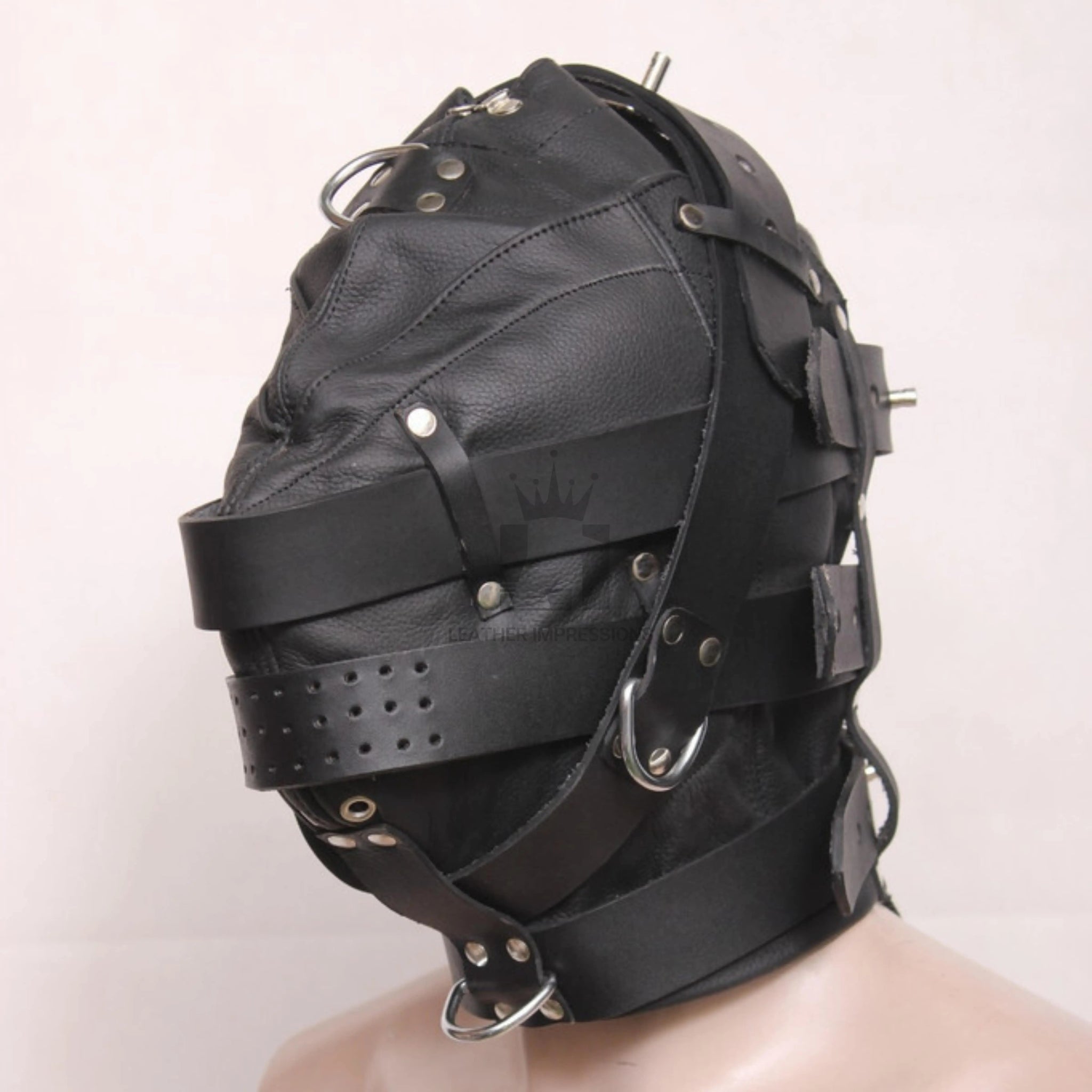 Leather Bondage Hood, Bdsm Hood. Leather Hood Mask