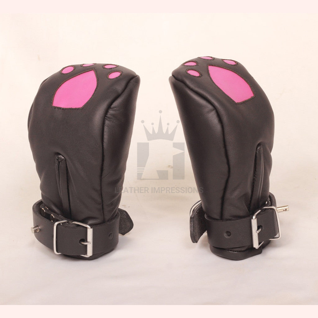 Leather Bondage Mittens, Bondage Mittens