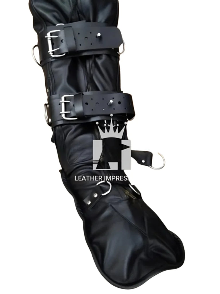 Genuine Leather Bondage Sleepsack with Adjustable Straps