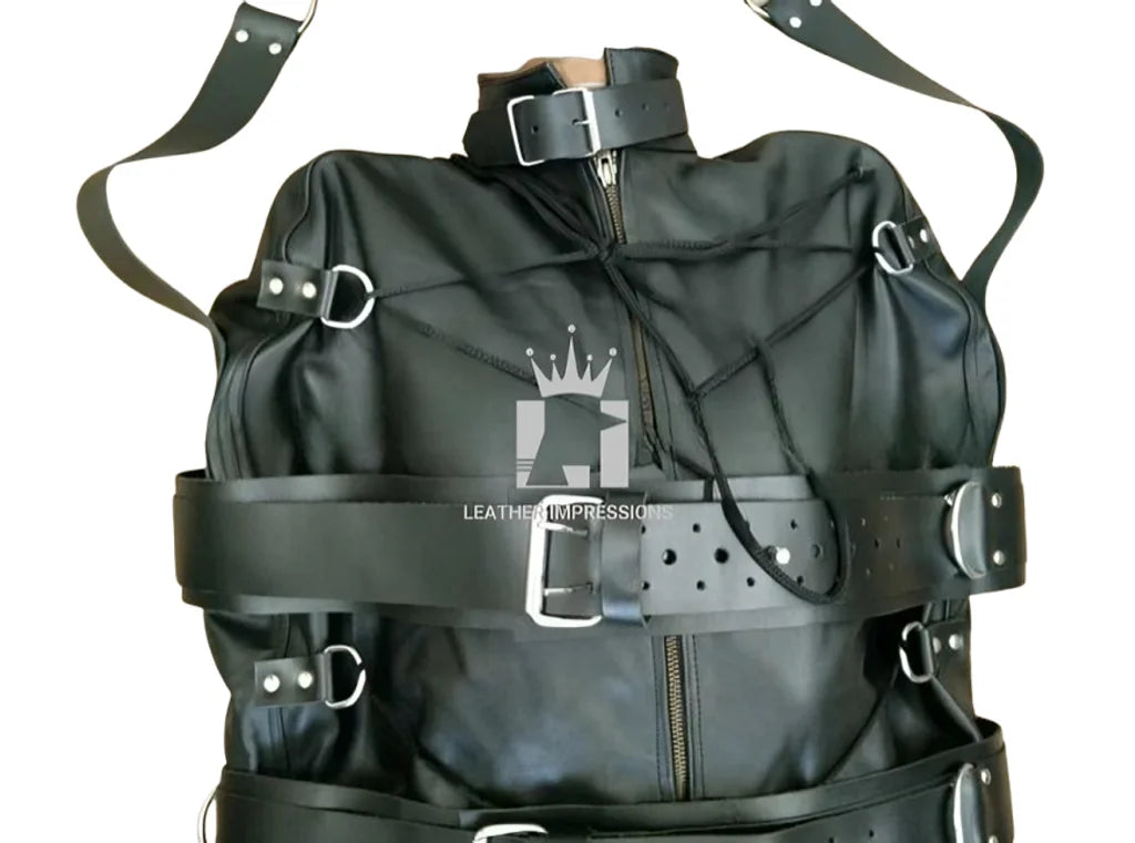 Lockable Sleepsack Genuine Leather Bondage Sleepsack – Adjustable BDSM Sack