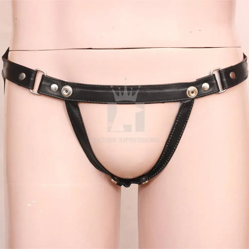 Black Leather Jockstrap Men, bdsm jockstrap, mens leather jockstrap