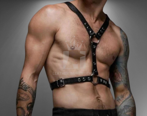 Front image of Model wearing Men’s Chest Harness