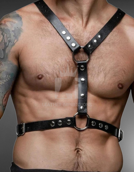 Front image of Model wearing Men’s Chest Harness