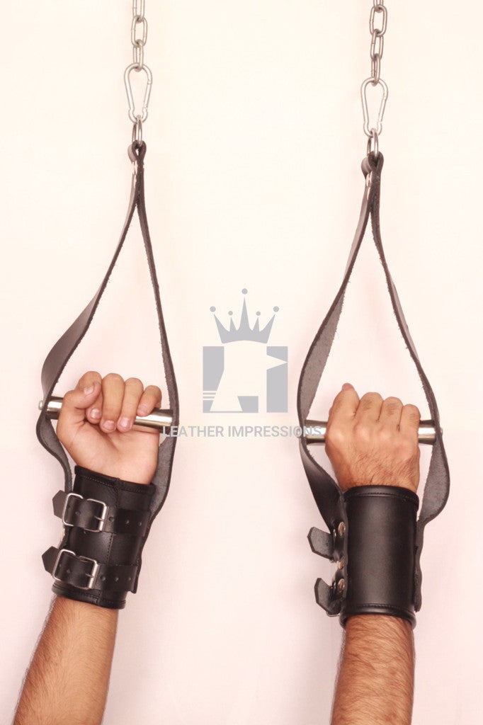 suspension cuffs, bdsm suspension cuffs, bondage suspension cuffs, ankle suspension cuffs, leather suspension bondage, leather suspension cuffs, suspension restraints, suspension wrist cuffs, suspension cuff, wrist suspension cuffs, suspension ankle cuffs