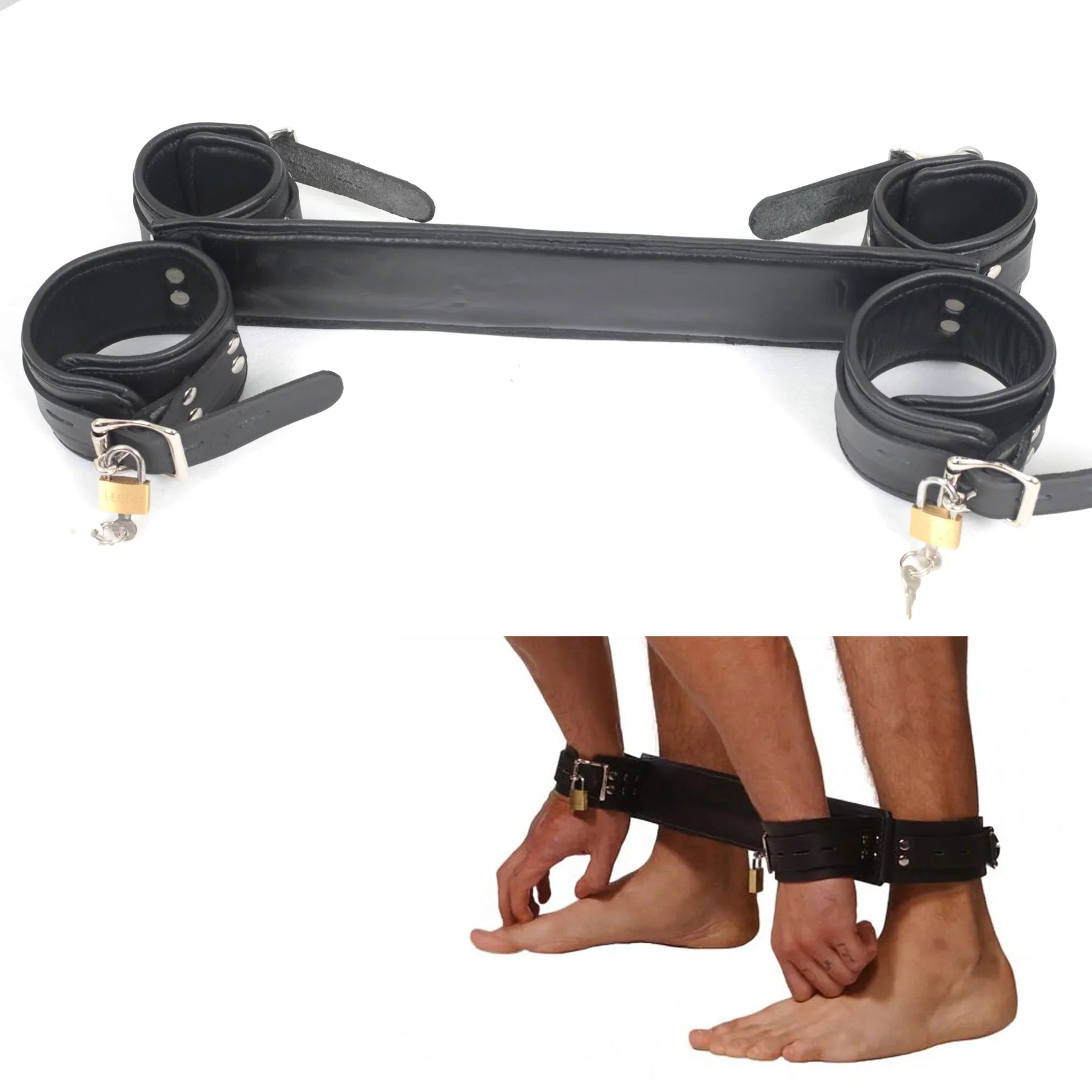 leather suspension cuffs, suspension cuffs, leather wrist cuffs, bondage suspension cuffs, bdsm suspension cuffs, Leather Arm Binder , bdsm restraints