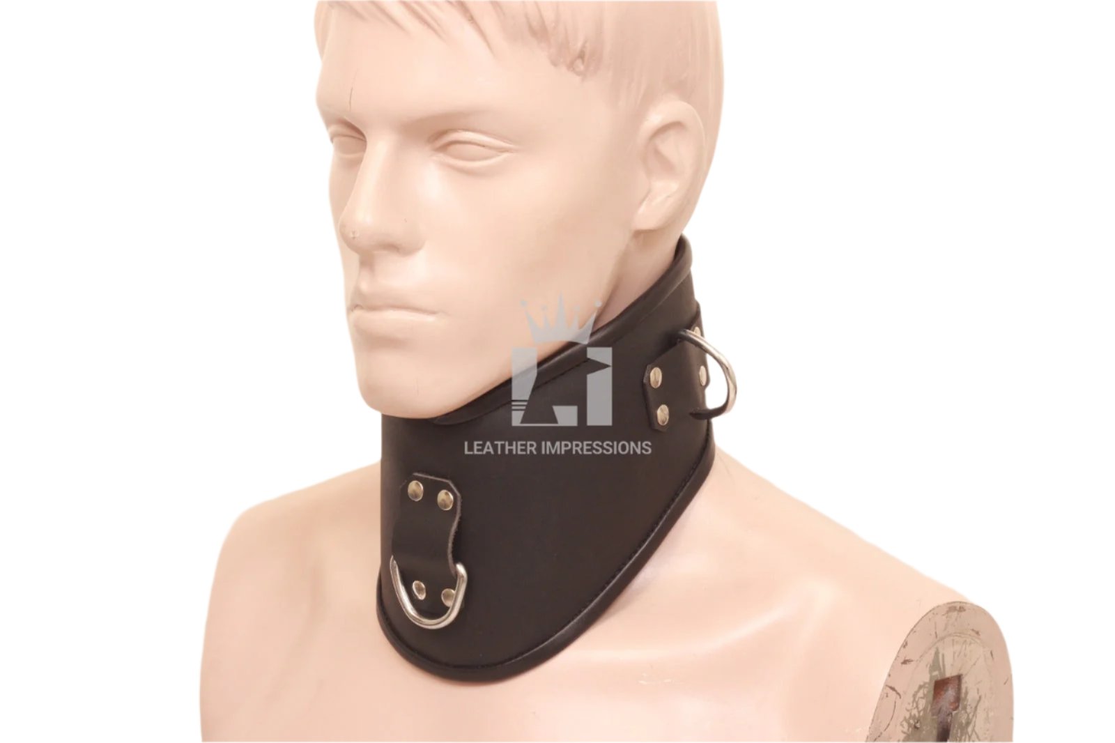 leather bdsm collar, leather bondage collar, leather slave collar, leather neck restraint, leather posture collar, posture collar bondage, bdsm posture collar