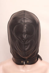 Leather Bondage Hood, Leather Hood, Bdsm Leather Hood