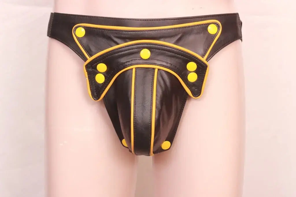 Front view angle of Leather Jockstrap for Men