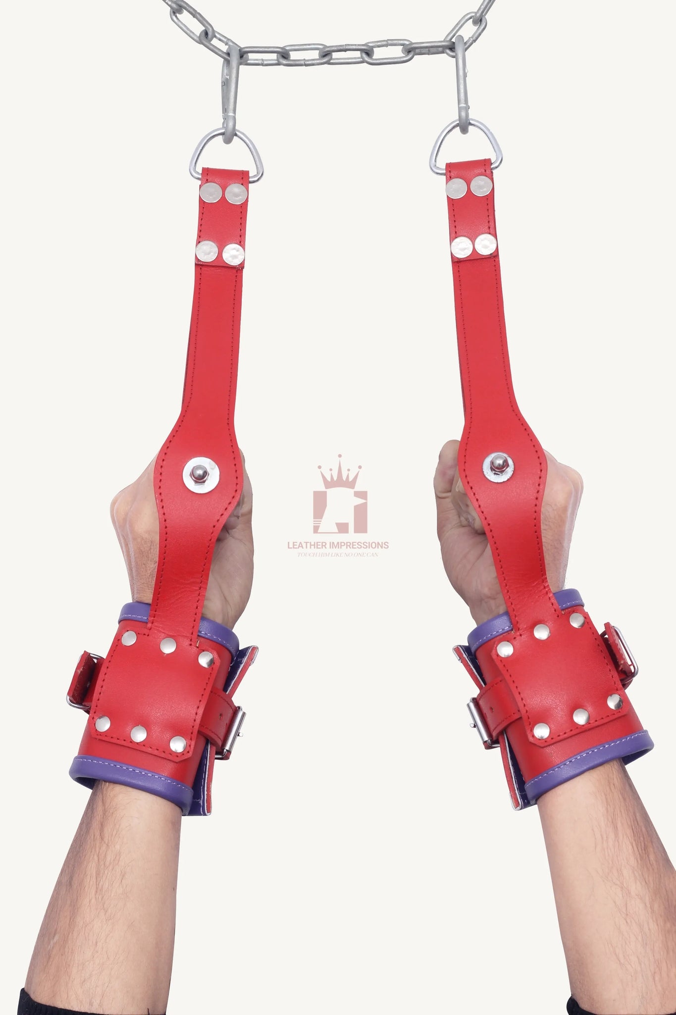 Leather Suspension Wrist Cuffs with Adjustable Straps, Wrist Cuffs with Adjustable Straps,  Wrist Cuffs, Suspension Wrist Cuffs