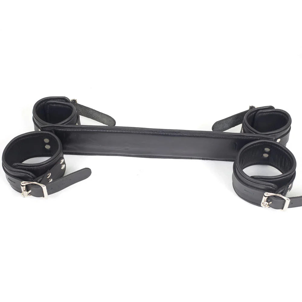 leather suspension cuffs, suspension cuffs, leather wrist cuffs, bondage suspension cuffs, bdsm suspension cuffs, Leather Arm Binder , bdsm restraints