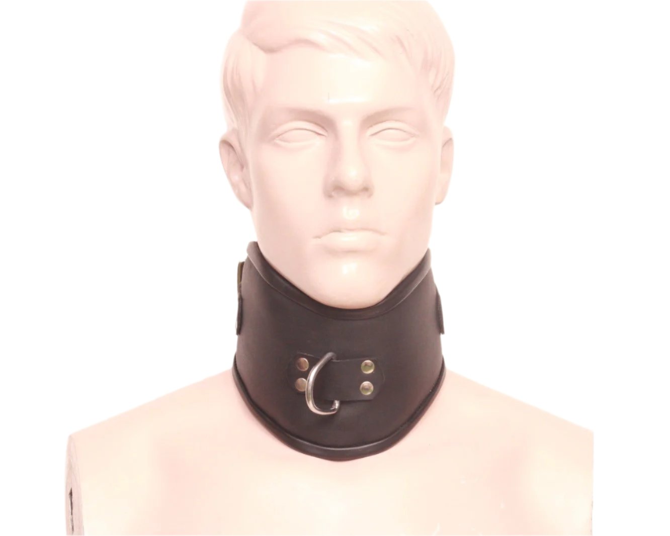 leather bdsm collar, leather bondage collar, leather slave collar, leather neck restraint, leather posture collar, posture collar bondage, bdsm posture collar