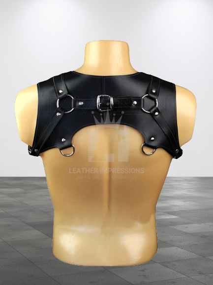 Product backside view image of sleek Mens Shoulder Harness