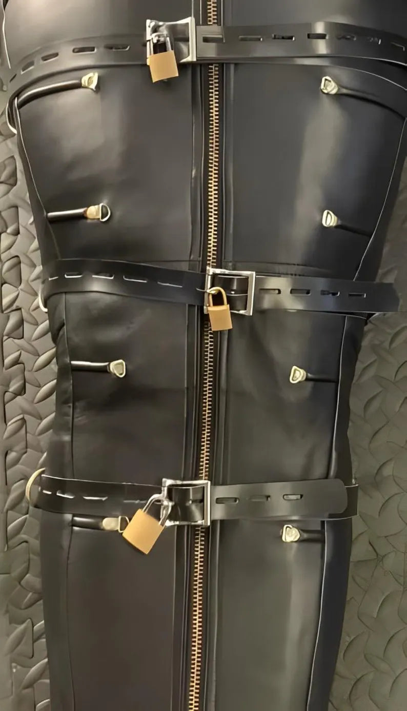 Lockable Sleepsack Sleep Sack Premium Leather – Full-Body Bondage Restraint