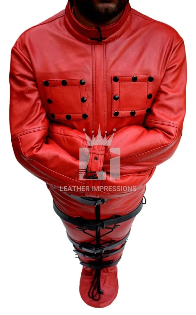 Bondage Leather Sleepsack with Heavy Duty Belts