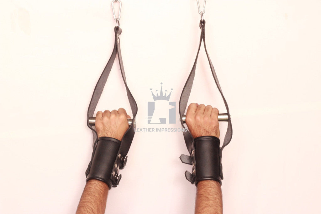 suspension cuffs, bdsm suspension cuffs, bondage suspension cuffs, ankle suspension cuffs, leather suspension bondage, leather suspension cuffs, suspension restraints, suspension wrist cuffs, suspension cuff, wrist suspension cuffs, suspension ankle cuffs