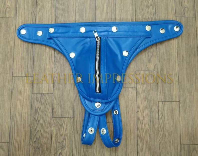 leather jockstrap, leather thong, leather underwear, BDSM Jockstrap, leather bondage jockstrap, zipped leather jockstrap, leather jockstrap with zipper, leather zipped jockstrap