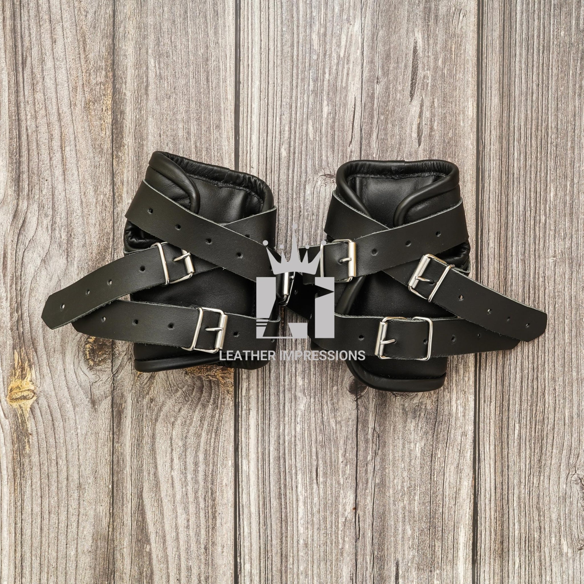 eather suspension cuffs, fur lined leather suspension cuff kit with bondage ring, high quality heavy leather padded wrist suspension cuffs, leather ankle suspension cuff, leather bondage suspension cuffs, suspension cuffs, bondage suspension cuffs, bdsm suspension cuffs, bdsm leather suspension cuffs
