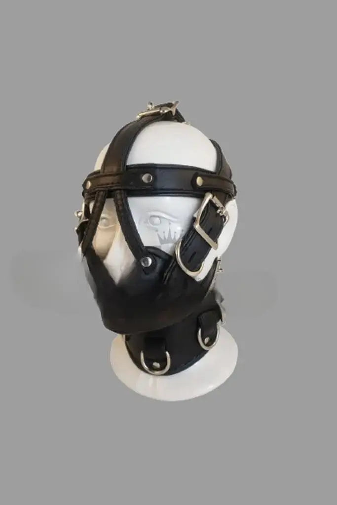 Leather Bondage Hood, Leather Hood, Bdsm Hood, Leather Muzzle