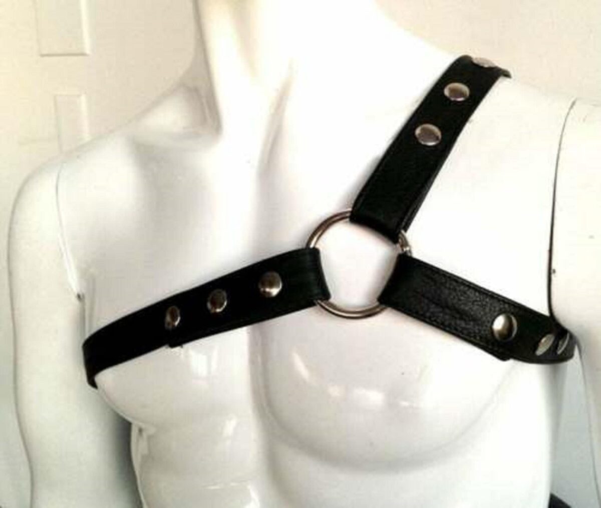 bondage leather harness for men, men's leather chest harness, bdsm leather harness