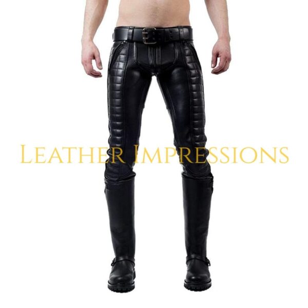 BDSM Petite Leather Pants, motorcycle leather pants, lace up leather pants, leather pants mens
