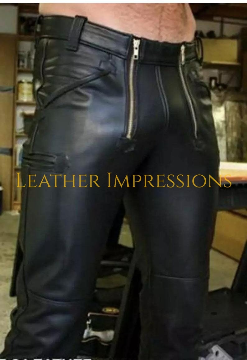 BDSM Motorcycle Leather Pants , leather pants black, leather pants for men