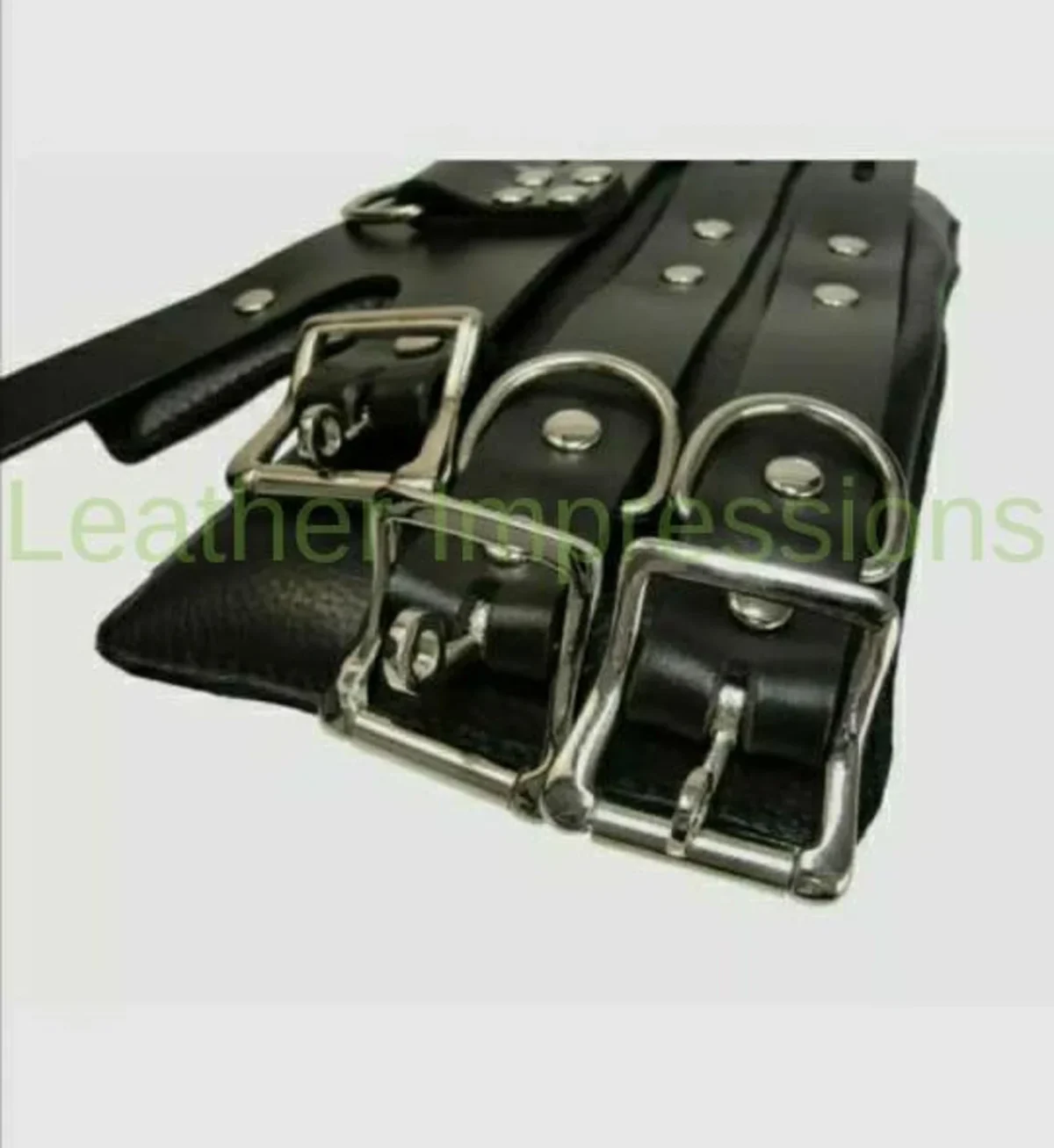 restraint suspension wrist cuffs, supracondylar leather cuff suspension, wrist restraints, hand restraints