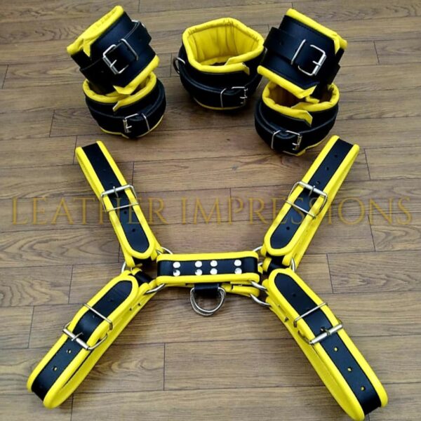 Remove term: Mens Leather Harness Mens Leather HarnessRemove term: Leather harness for men Leather harness for menRemove term: leather bondage harness leather bondage harnessRemove term: full body leather harness with hand cuffs full body leather harness with hand cuffs