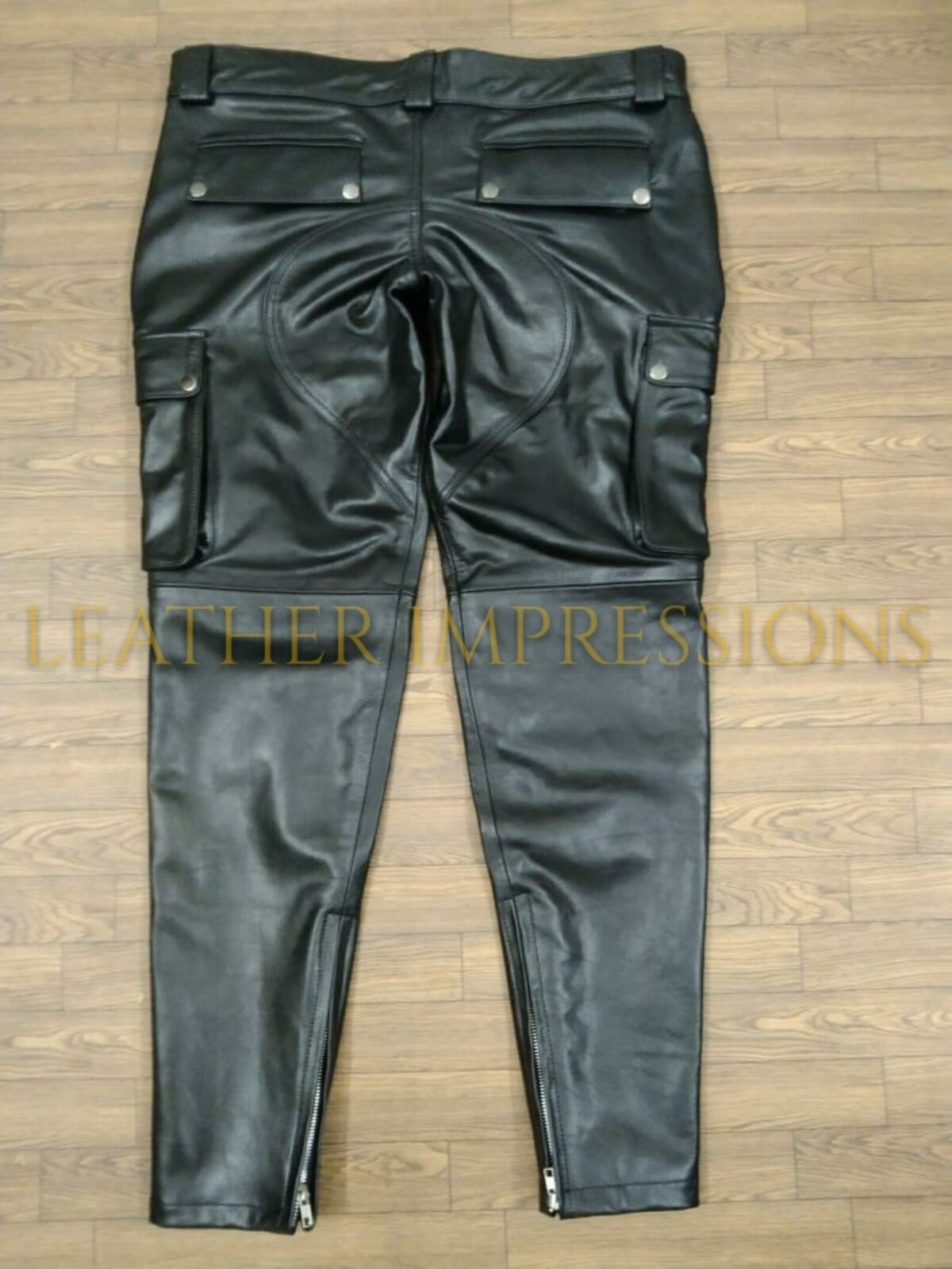 BDSM Black Leather Cargo Pants, brown leather pants, leather pants black, black leather pants mens, straight leg leather pants