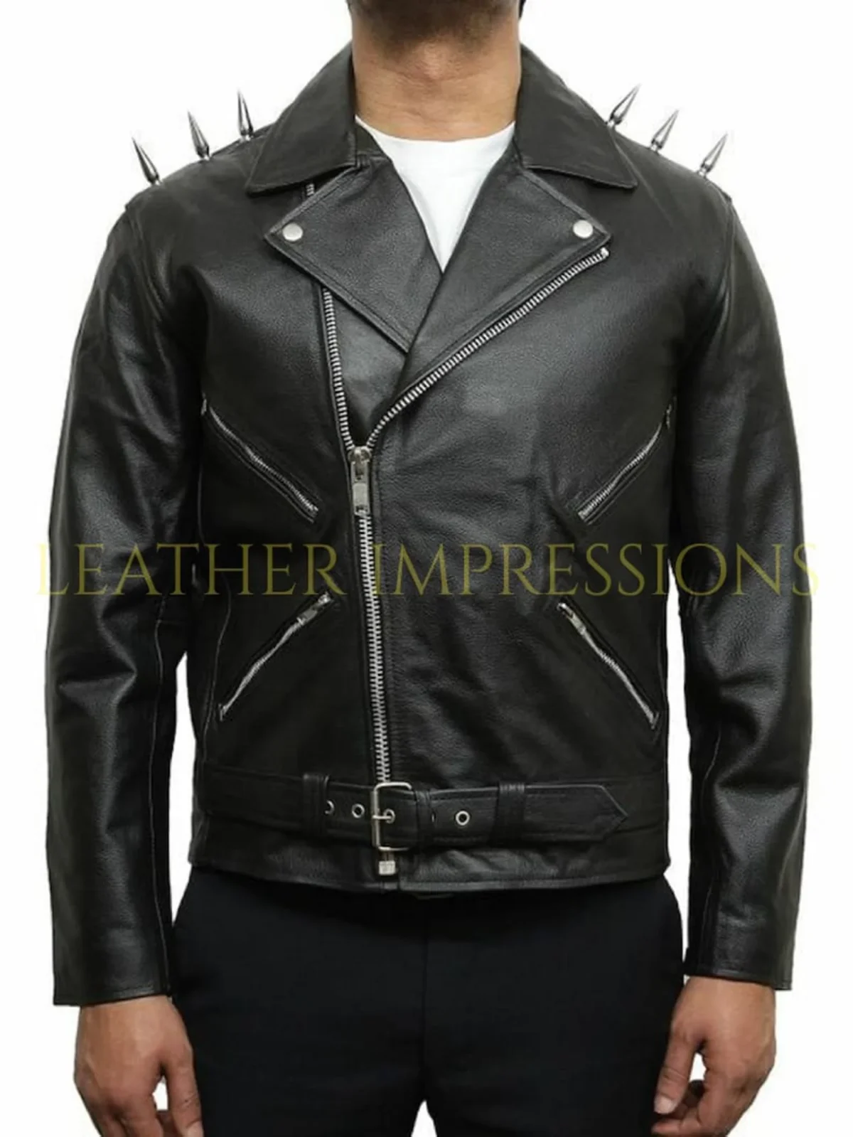 Bondage Genuine Leather Jacket, leather jacket for men, leather motorcycle jacket